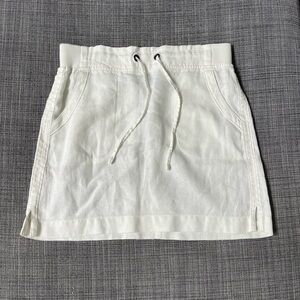 Athleta White Linen Mini Skirt Sz 2